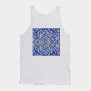 Purple Psychedelic Butterfly Pattern Tank Top